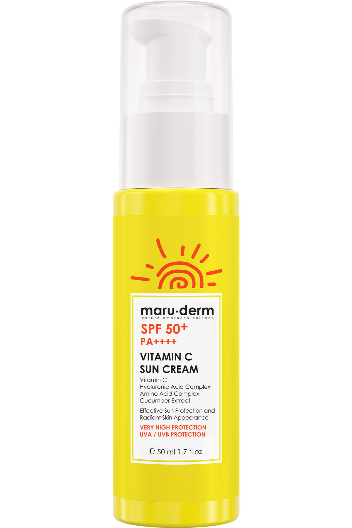 Crème Solaire Maruderm SPF 50+ à la Vitamine C 50 ml