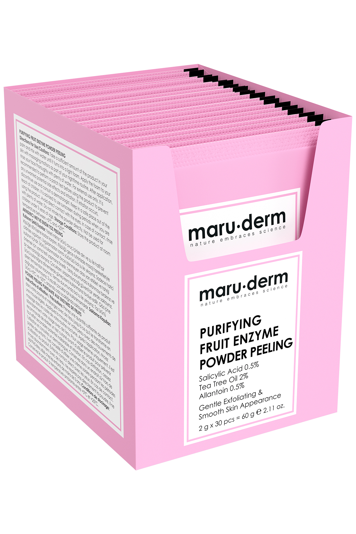 Maruderm Peeling Purifiant aux Enzymes de Fruits en Poudre 60 g